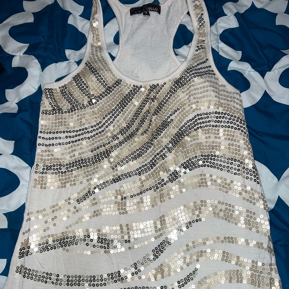 Sequin Embellished Tank Top
